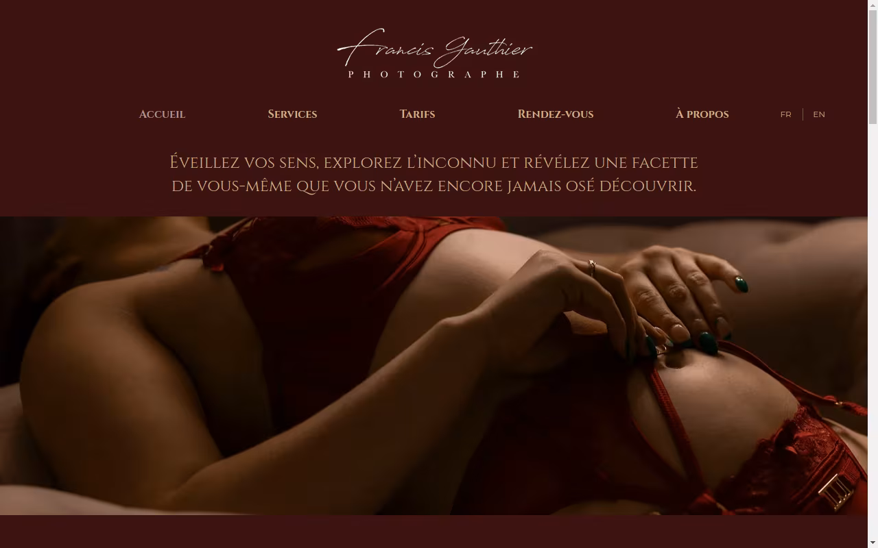 Francis Gauthier, photographe boudoir et érotique