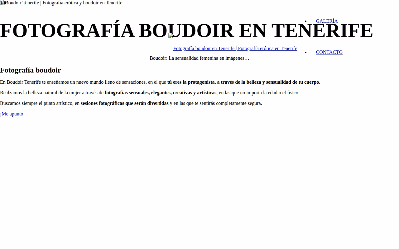 Boudoir Tenerife
