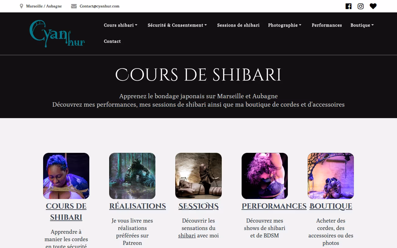 Cours de shibari avec Cyanhur