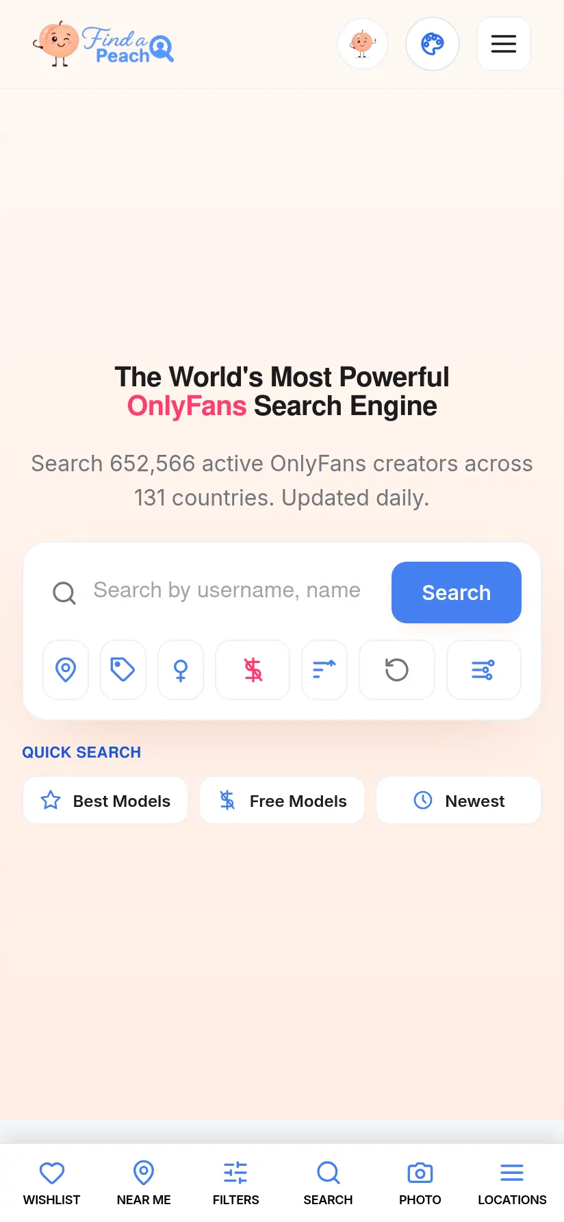 FindaPeach app: The most powerful OnlyFans search