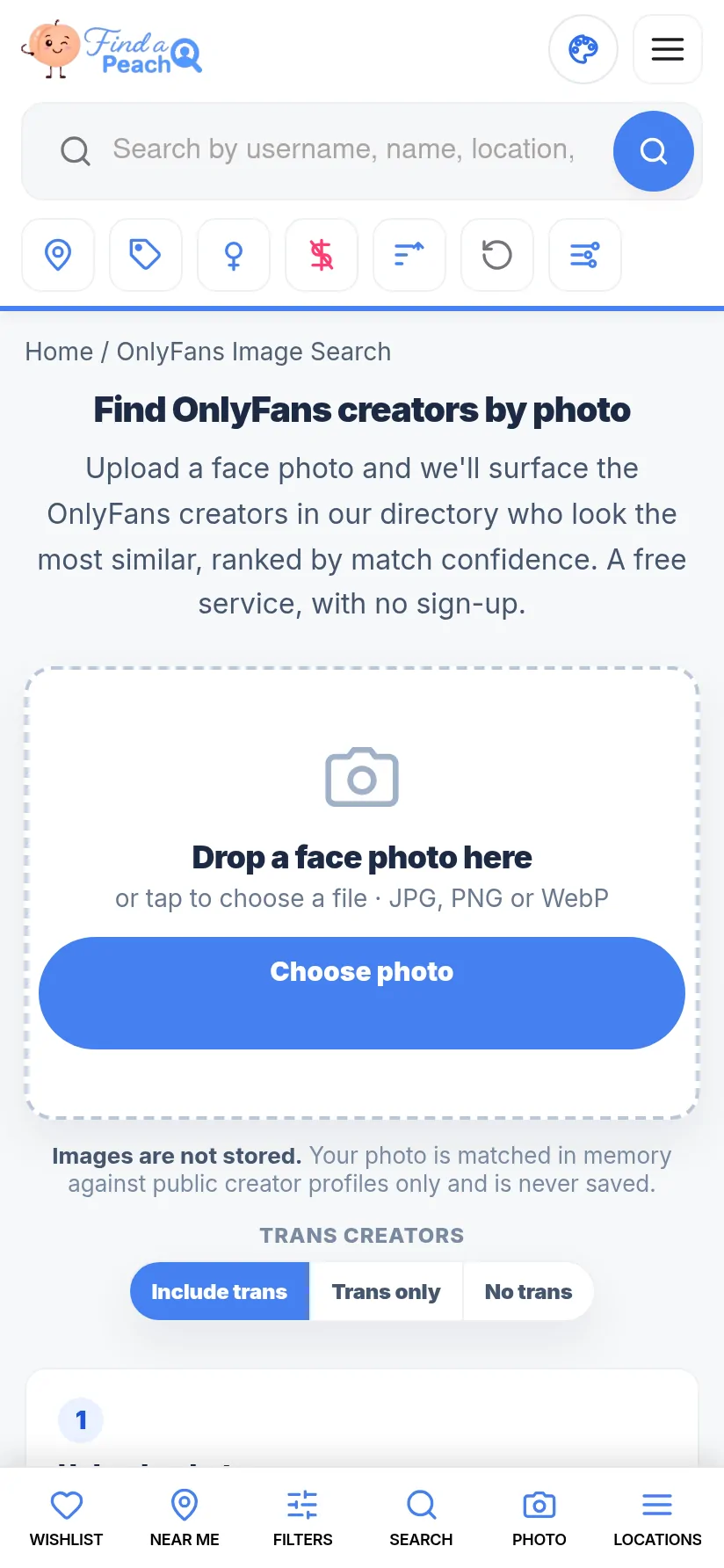 FindaPeach app: Image search by photo