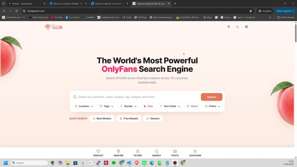 FindaPeach search interface shown during the Morocco comparison